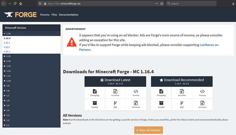 How To Download & Install Forge in Minecraft 1.16.4 