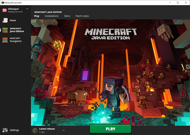 the minecraft launcher will open but the game wont