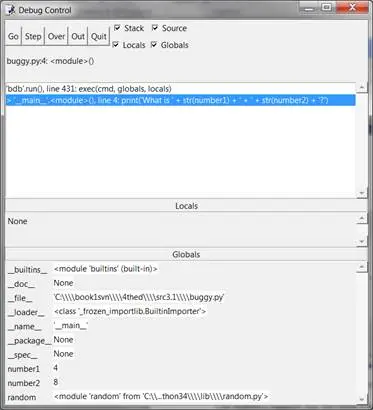 Debugging under IDLE