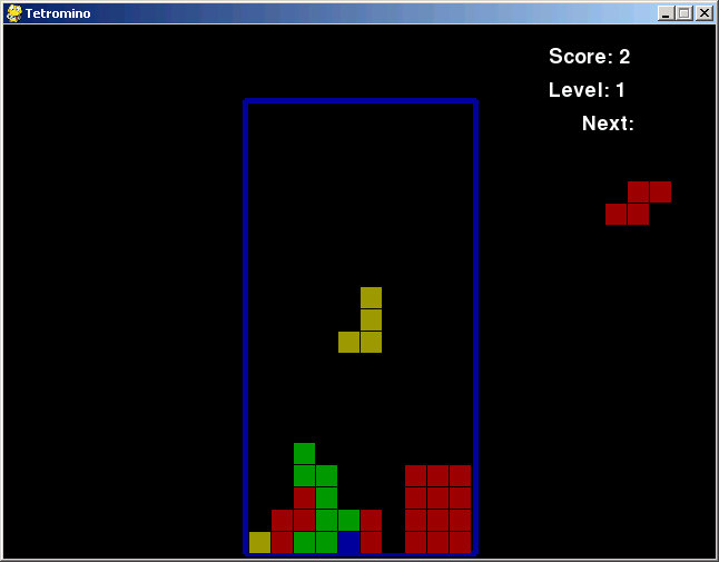 Screenshot of Tetromino game