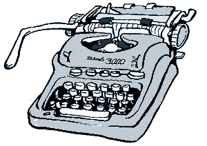 page 136: the Hermes typewriter again in close-up, nameplate reading “Hermes 3000”